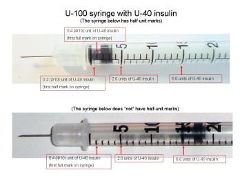 Syringe with Half Unit Dosing Increments